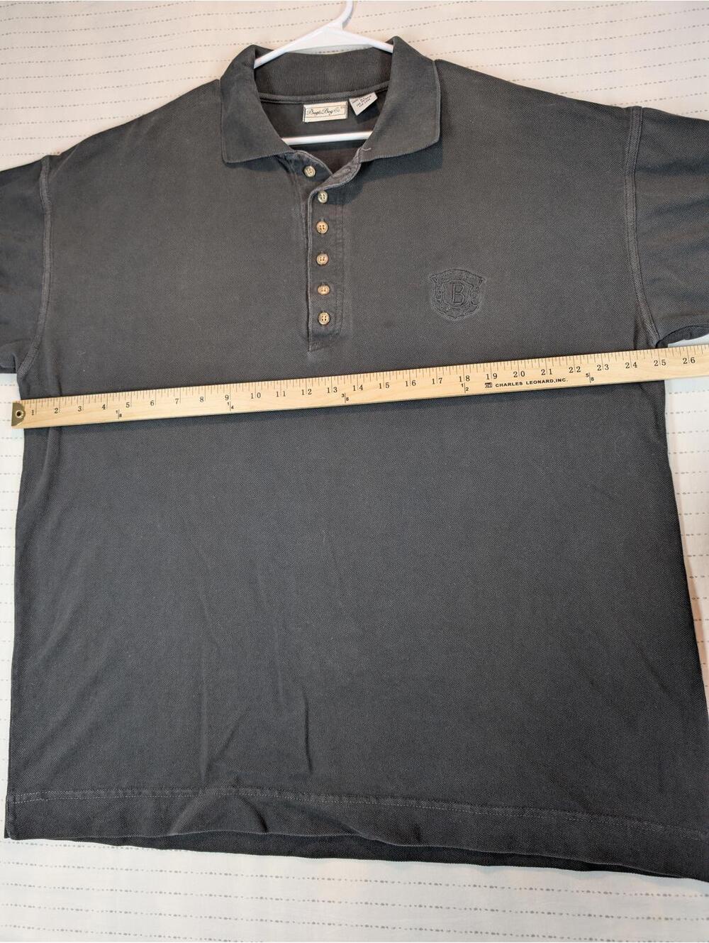 Bugle Boy Co Vintage Polo Shirt Embroidered Crest Short Sleeve Mens XL - Picture 5 of 6